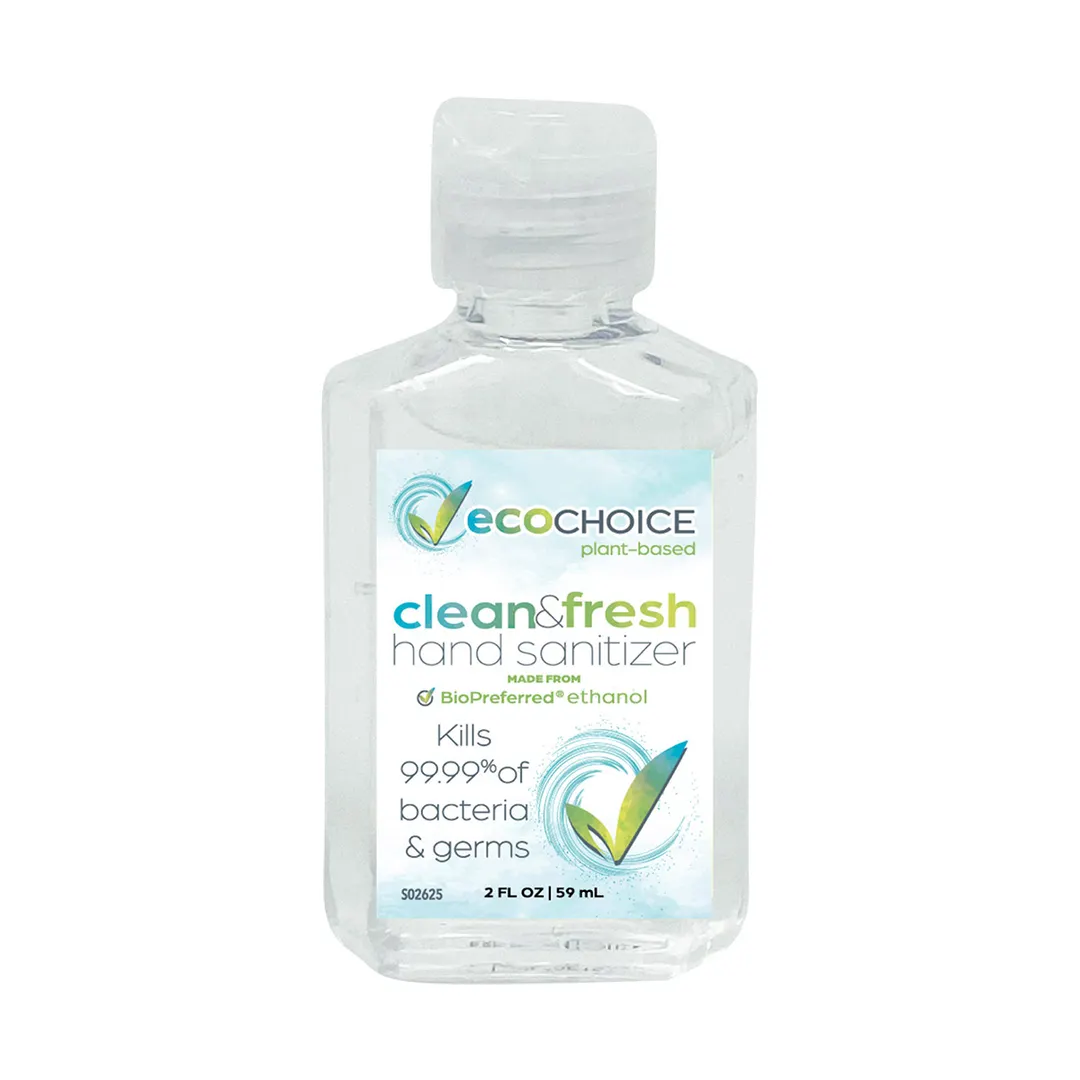 Sterno 20782 EcoChoice Hand Sanitizer 2 oz Gel 70% Ethyl Alcohol Plant‑Based Moisturizing - 80/Case