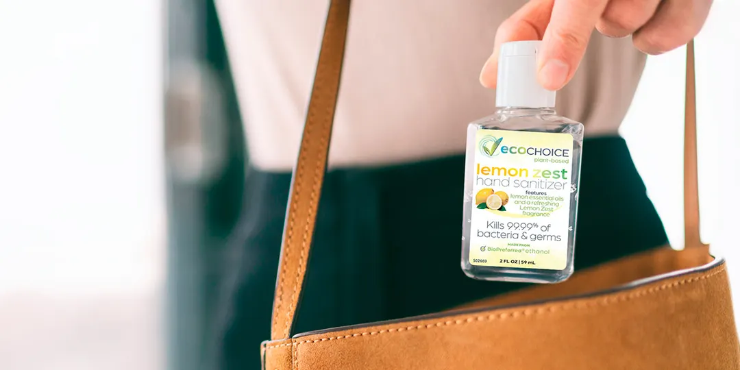 Sterno 20784 Hand Sanitizer, 2 oz Gel, 70% Plant‑Based Ethanol, Lemon Zest, USDA, Quick‑Dry - 80/Case