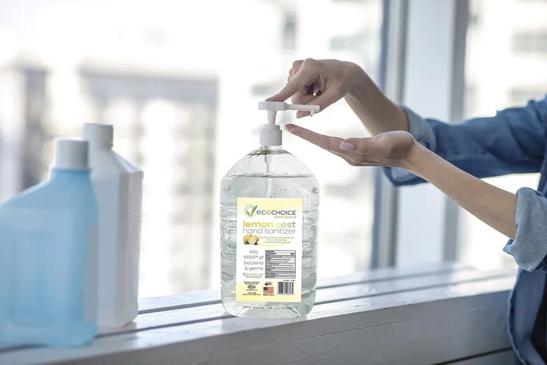 Sterno 20828 Hand Sanitizer, 1 Gallon, 70% Ethyl Alcohol, Lemon Zest, Biobased, Pump - 4/Case