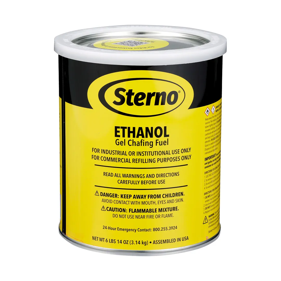 Sterno 20898 - Gel Chafing Fuel, 1 Gallon Ethanol, Non-Chafing Applications, Gel Heat Type, 3/Case