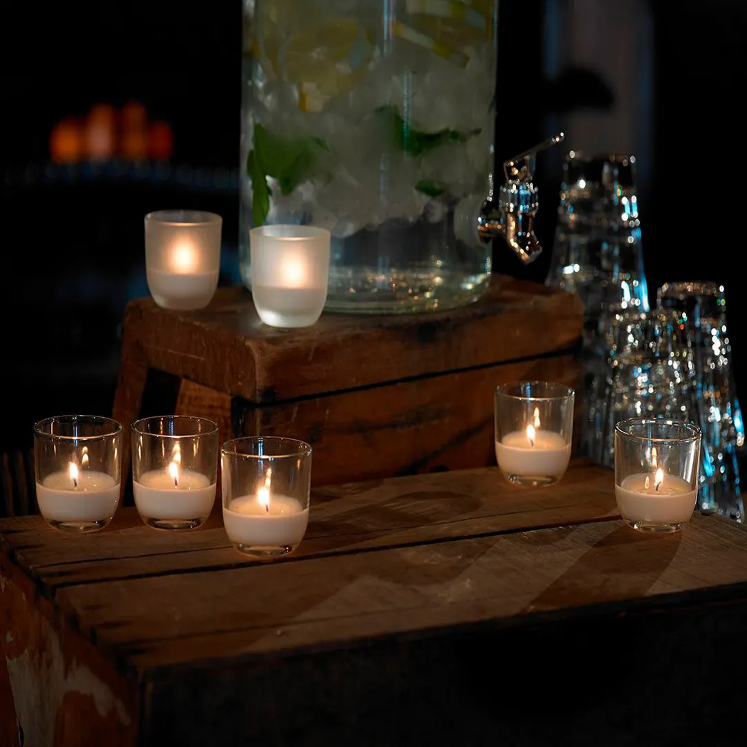 Sterno 40116 - PetileLite Candle Lamp, 2" High, Unscented, Non‑Tip Glass, 8‑Hour Burn, 48/Case