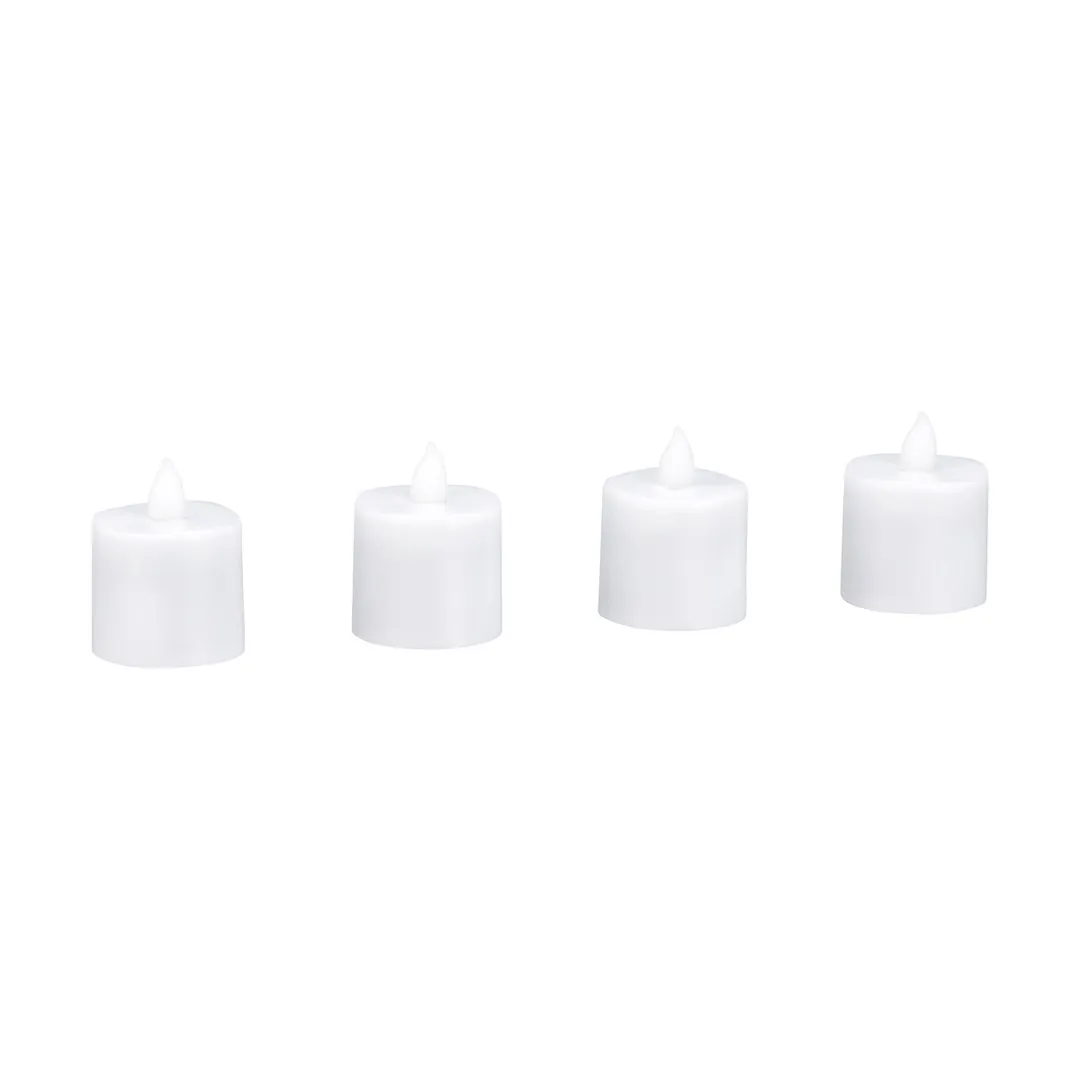 Sterno 60322 Flameless Tealight Candle, 2.0-T LED, White, 24-Hour Run, Stackable to Five - 4/Pack