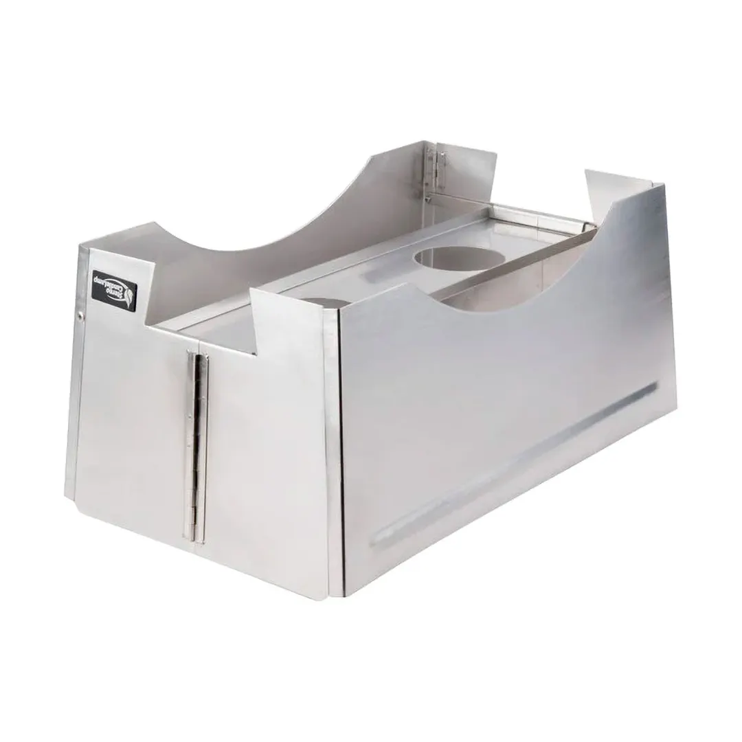 Sterno 70110 Windguard Fold Away Chafing Dish Frame, Stainless Steel, Fits Standard Pans, Flat 1.75"