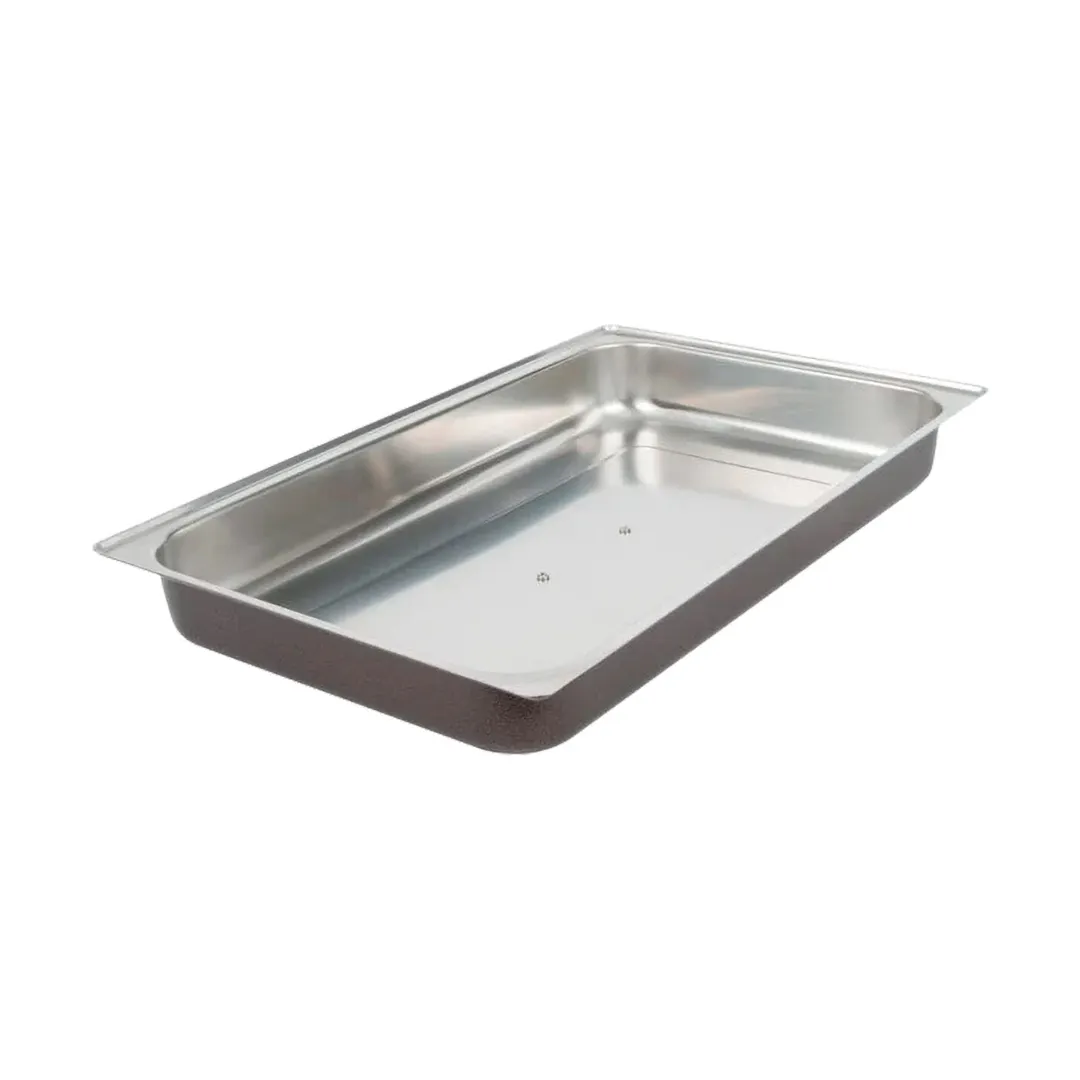 Sterno 70112 Dome Cover - Rectangular Steel Chafing Dish Cover with Copper Vein Finish