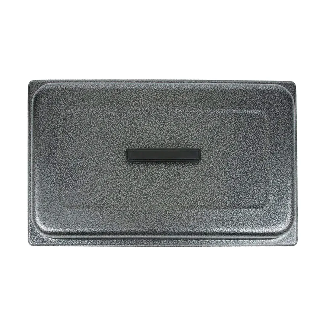 Sterno 70114 Full‑Size Rectangular Chafing Dish Dome Cover, Steel Body, Silver Vein Finish