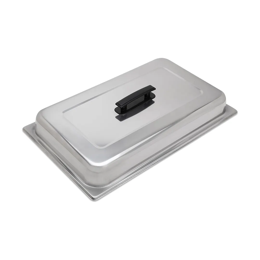 Sterno 70116 Dome Cover - Full‑Size Rectangular Stainless Steel Chafing Dish Lid, Polished Finish