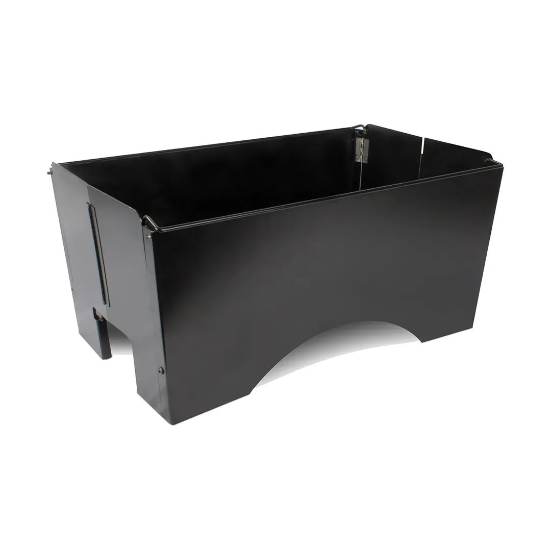Sterno 70266 Windguard Fold-Away Chafer, Black, Holds Pans, Folds Flat to 1-3/4″, Uses Chalk Markers