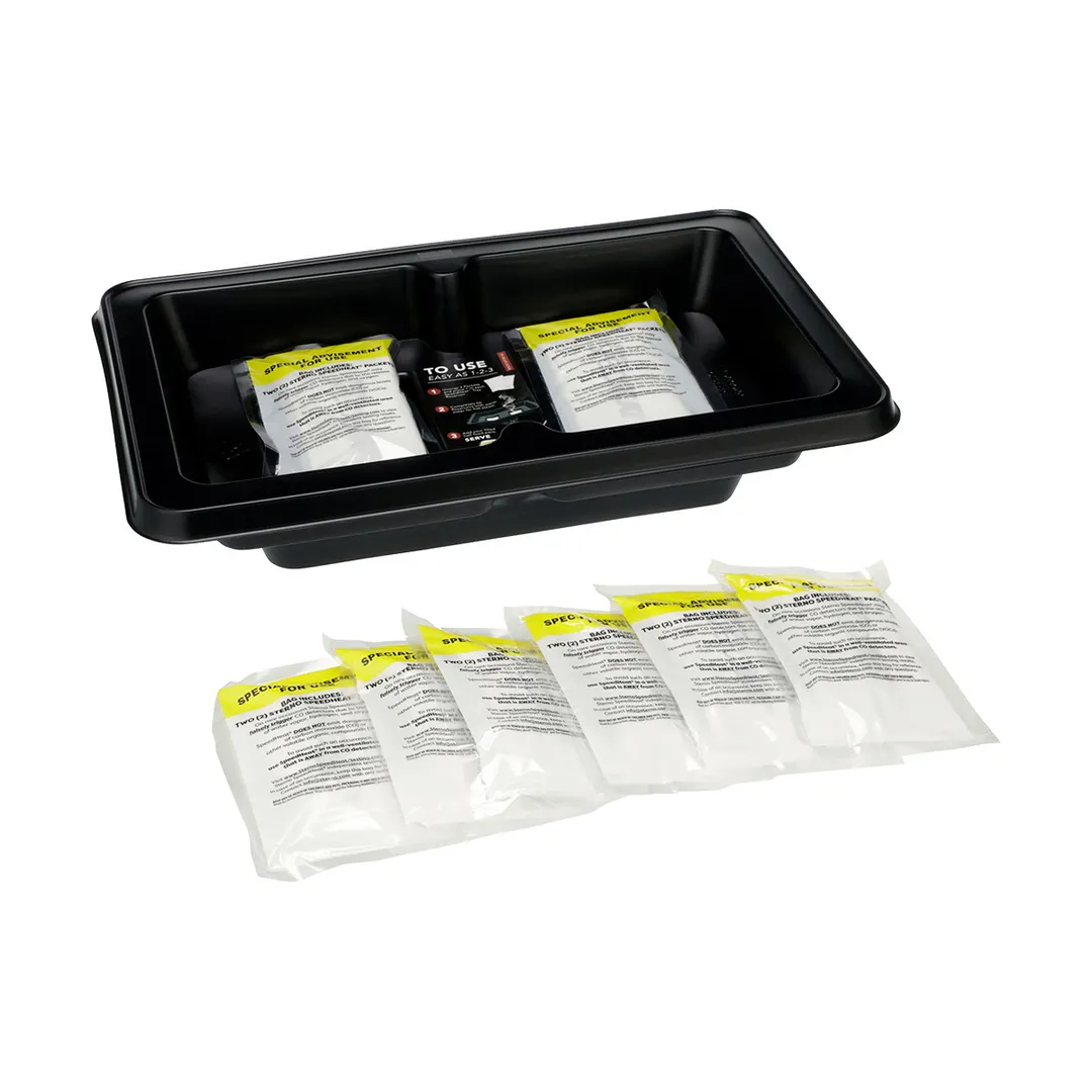 Sterno 70332 SpeedHeat Food Warming System Kit, 8 Kits, Flameless Heat Up To 45 Minutes - 8/Case