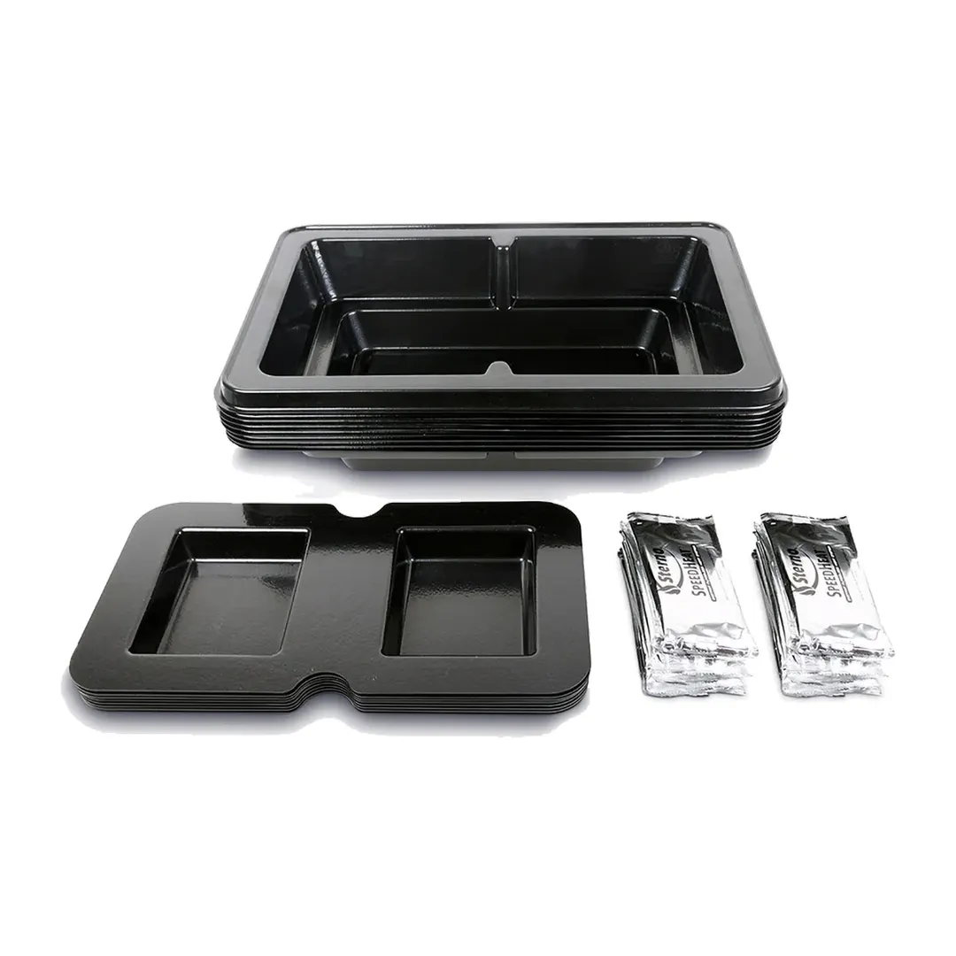 Sterno 70332 SpeedHeat Food Warming System Kit, 8 Kits, Flameless Heat Up To 45 Minutes - 8/Case