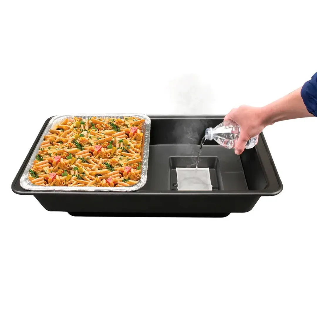Sterno 70362 SpeedHeat Food Warming Kit - 4‑Kit Case, 4 Bases, 4 Trays, 8 Fuel Packets, 45‑Min Heat