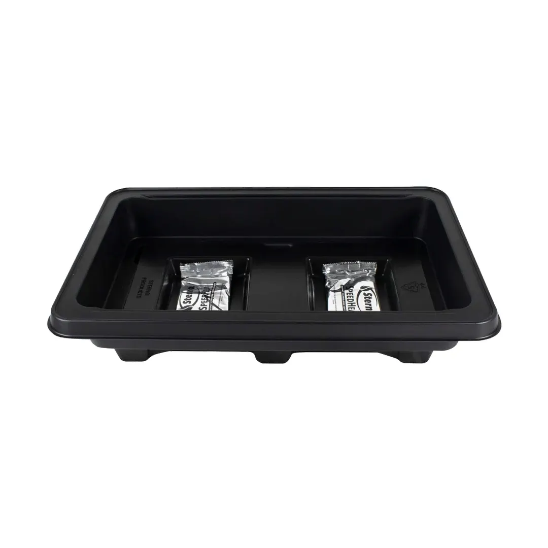 Sterno 70362 SpeedHeat Food Warming Kit - 4‑Kit Case, 4 Bases, 4 Trays, 8 Fuel Packets, 45‑Min Heat