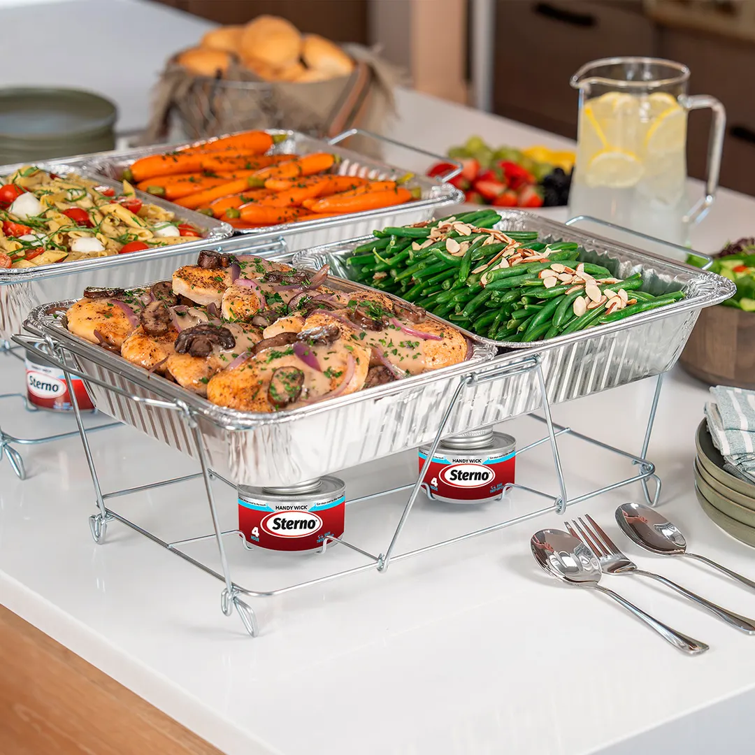 Sterno 70490 Wire Rack, 12"×23"×7.72", Steel, Reusable, Holds Aluminum Pans - 1/Case