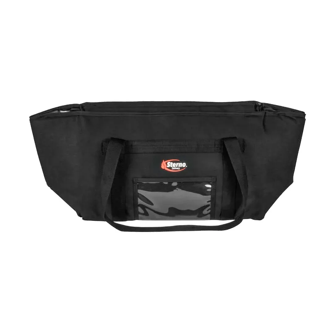 Sterno 70513 IFC Catering Carrier, Black Insulated Food Bag, 16" x 24" x 14" Exterior, Holds 6 Pans & 3 Kits