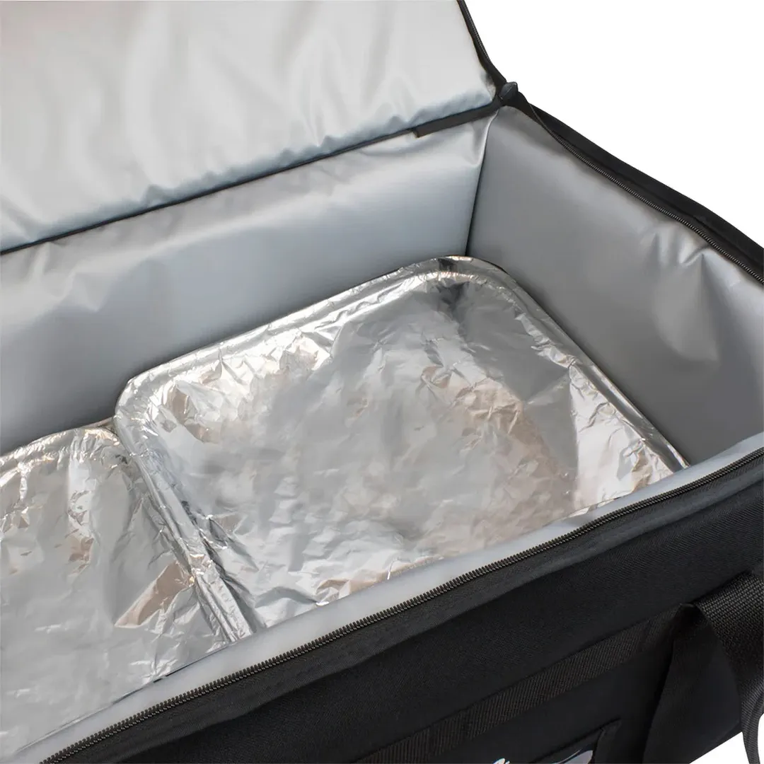 Sterno 70513 IFC Catering Carrier, Black Insulated Food Bag, 16" x 24" x 14" Exterior, Holds 6 Pans & 3 Kits