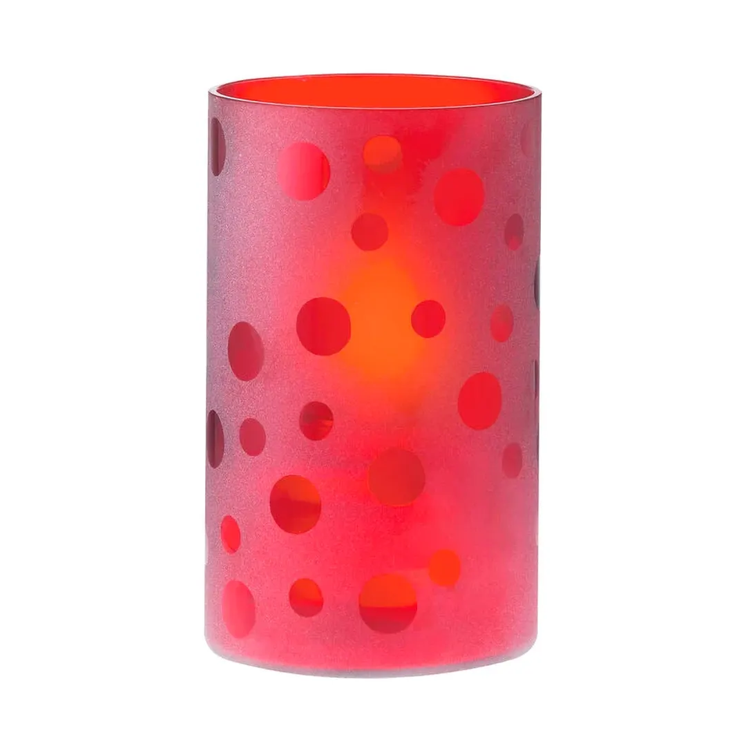Sterno 80128 Scholar Lamp, 6" H x 3" Dia Red Cylinder, Liquid Wax & Flameless Candle, -6/Case
