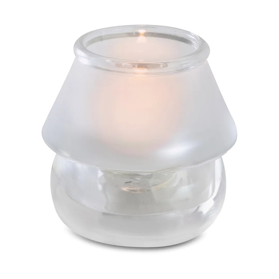 Sterno 80130 Chatterly Lamp, 3½" H x 3¼" Dia Frost Glass Shade, Fits 8-12hr Wax Candles - 6/Case