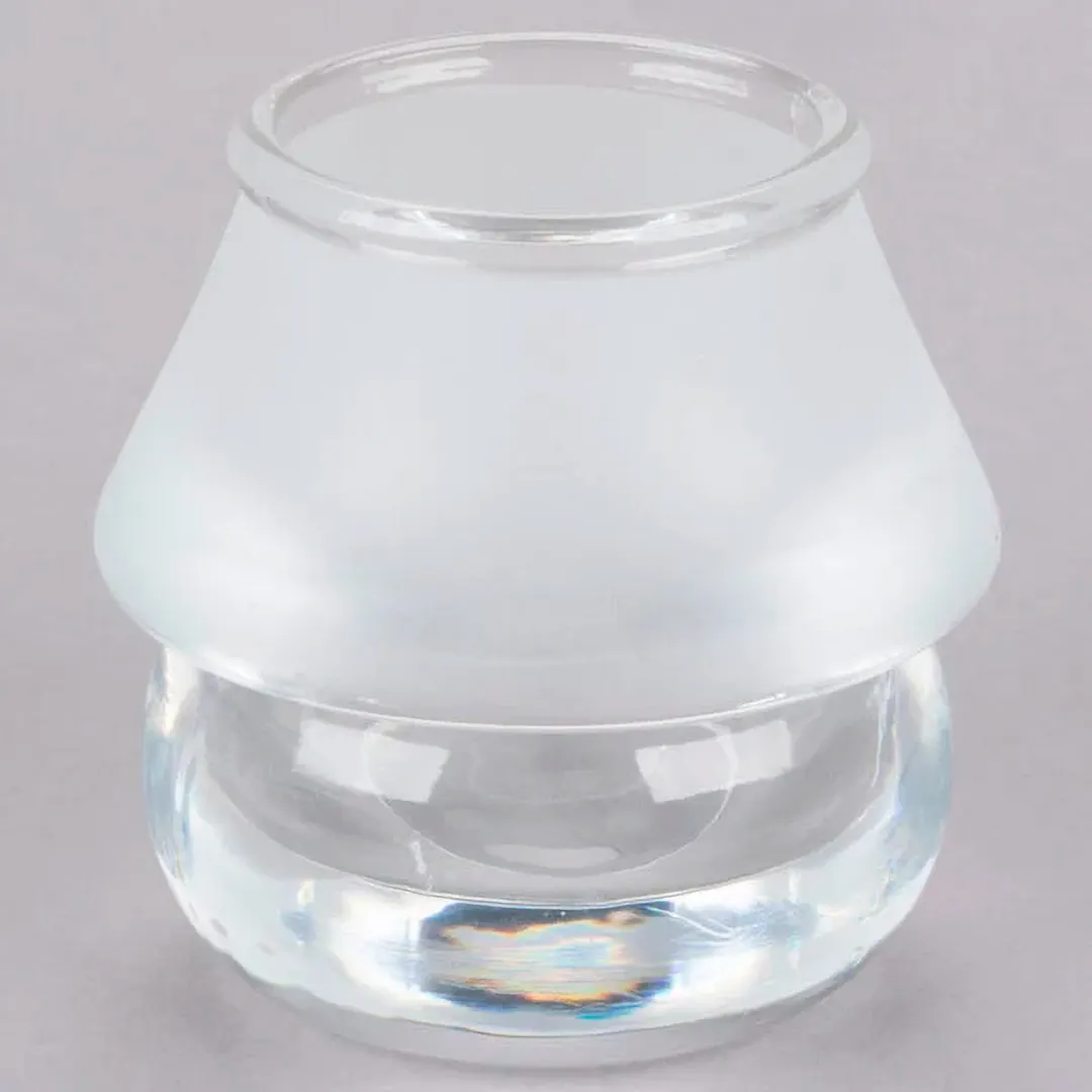 Sterno 80130 Chatterly Lamp, 3½" H x 3¼" Dia Frost Glass Shade, Fits 8-12hr Wax Candles - 6/Case