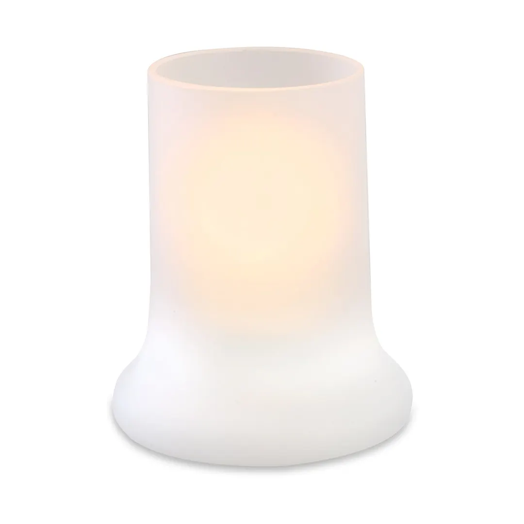Sterno 80132 Bondir Lamp, Frosted Glass, 4½" H x 3¾" Dia., Fits 15-36 Hr Wax Candles - 6/Case