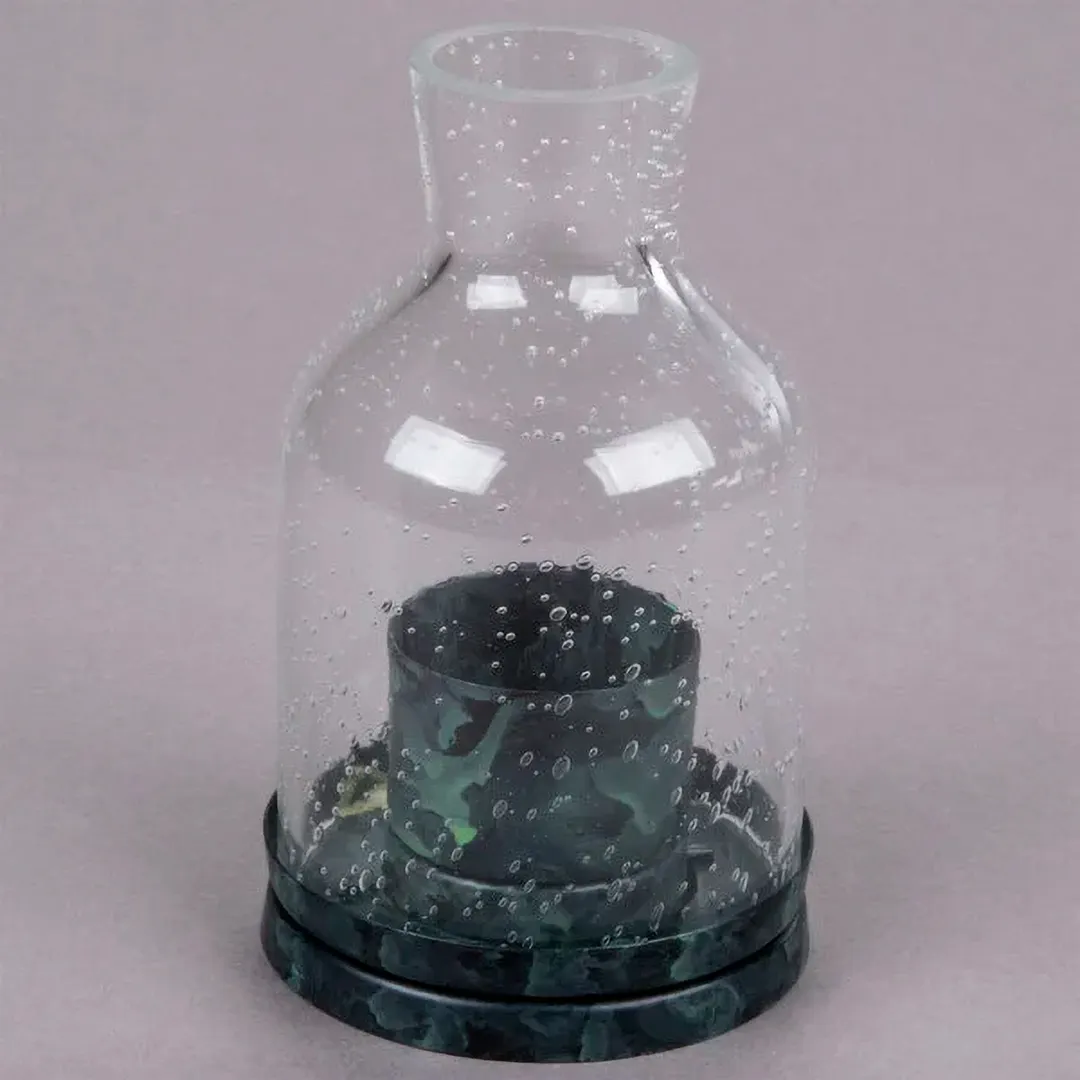 Sterno 80134 Edison Lantern Lamp, 5½" H x 3¼" Dia., Clear Glass, Wax Candle Compatible, - 6/Case