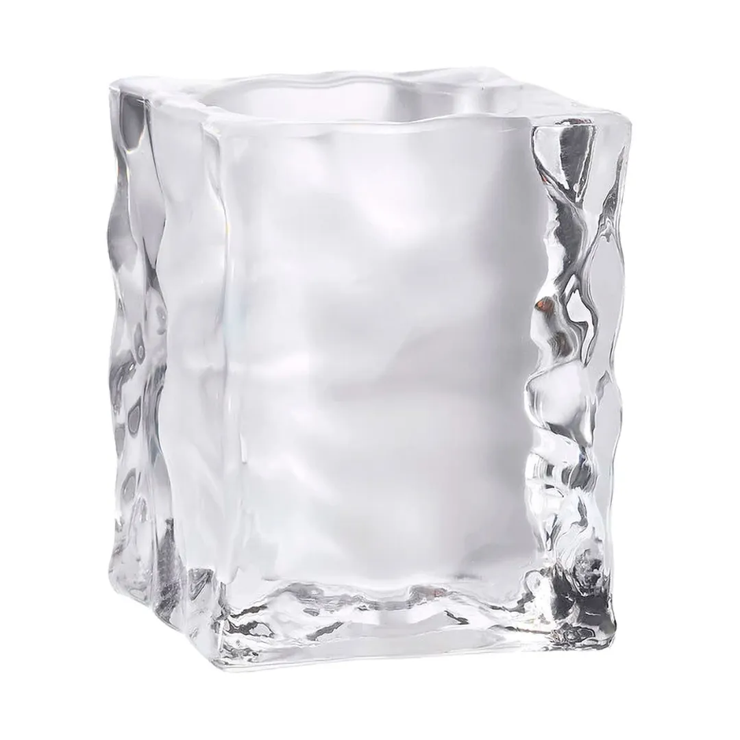 Sterno 80140 Joule Lamp, Frosted Glass Candle Holder, 4" H x 3-1/8" Dia., Light Candles - 1/Case