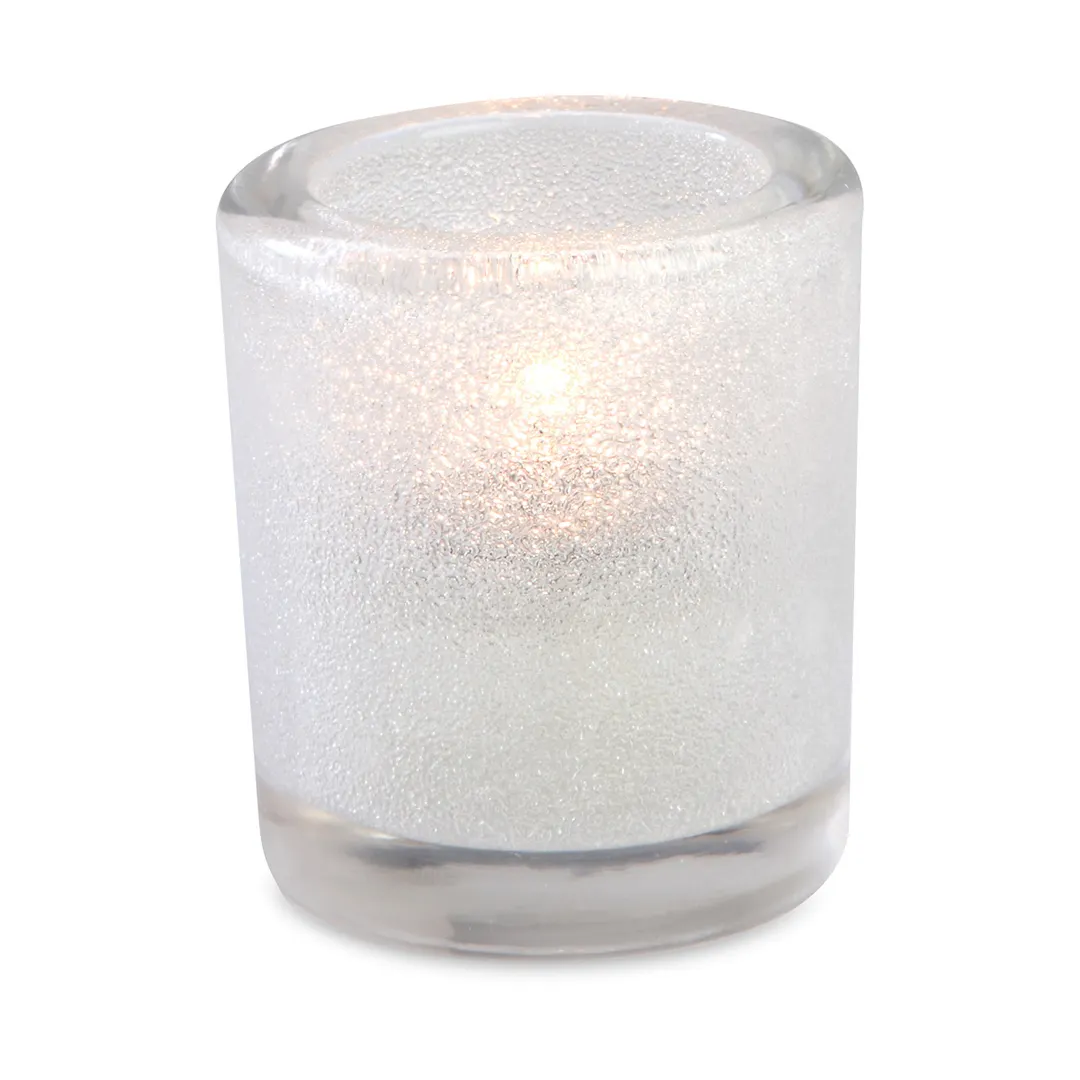 Sterno 80176 Sula Lamp, 3-1/4" H x 2-3/4" Dia Glass Candle Holder for Wax or Flameless Candles - 6/Case