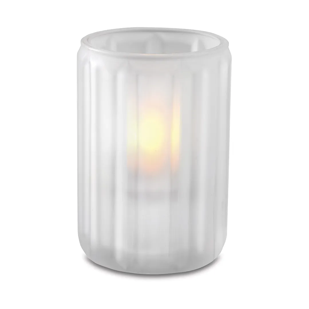 Sterno 80182 Mini Candle Lamp, 4" H x 2-5/8" Dia., Glass, Fits Wax or Flameless Candles - Case