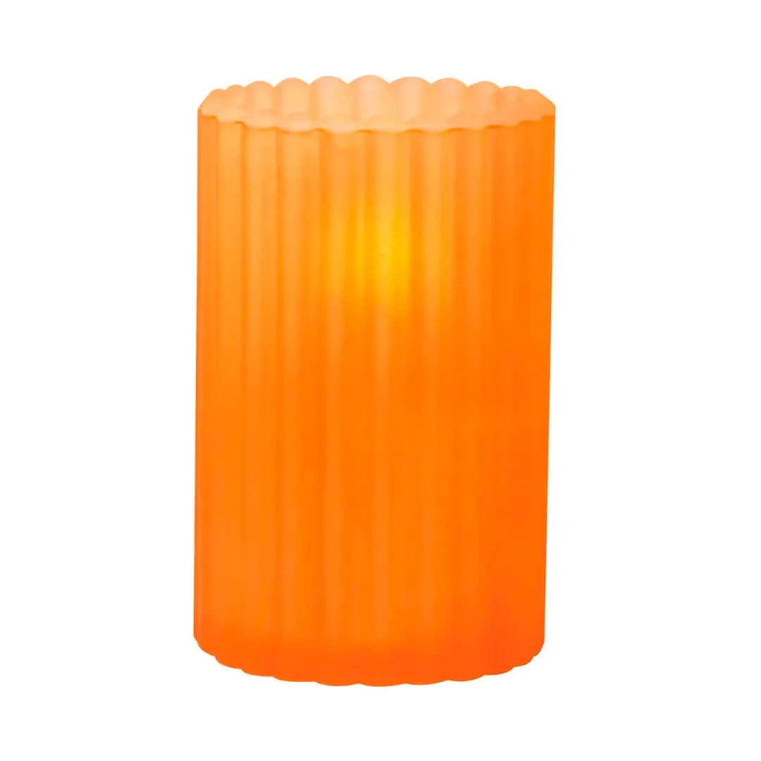 Sterno 80216 Candle Lamp, 5" H x 3-1/8" Dia., Glass, Fits 24-36hr Wax or Flameless Candles - 6/Case
