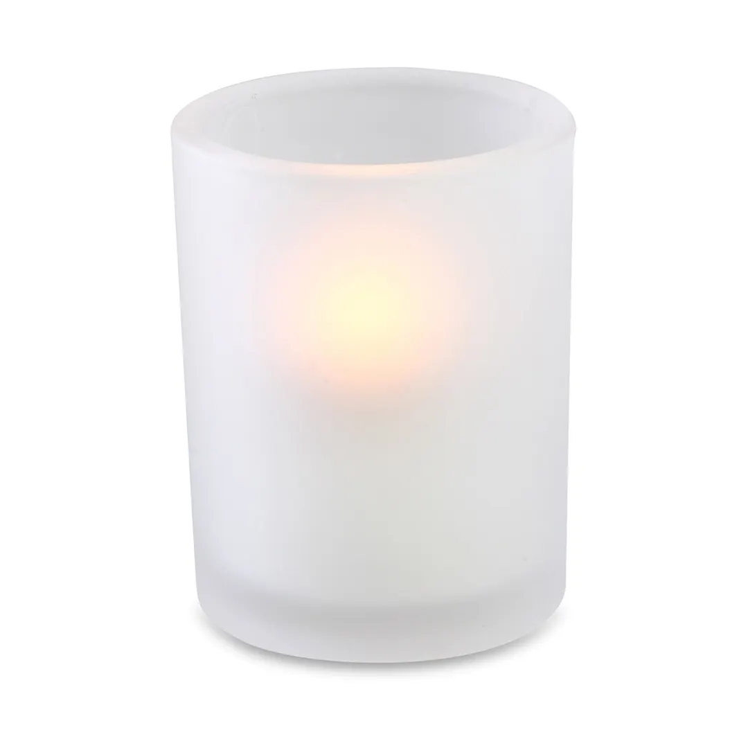 Sterno 80268 Lily Votive Lamp, Frosted Glass, 3‑5/16" H x 2‑5/8" Dia., Candle Compatible - 6/Case