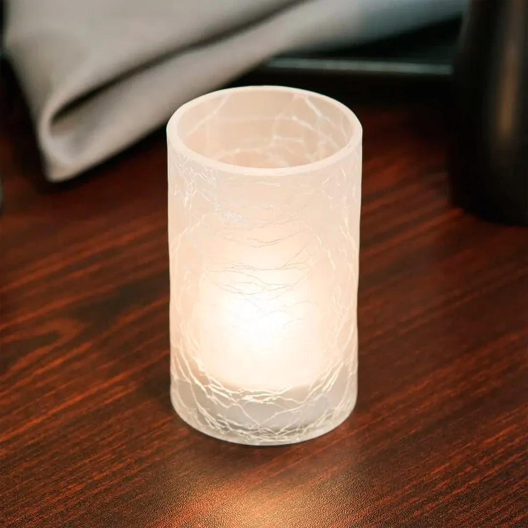 Sterno 80278 Grace Votive Lamp, 3½" H x 2¼" Dia, Frosted Glass, Finish, Round Candle Holder - 6/Case