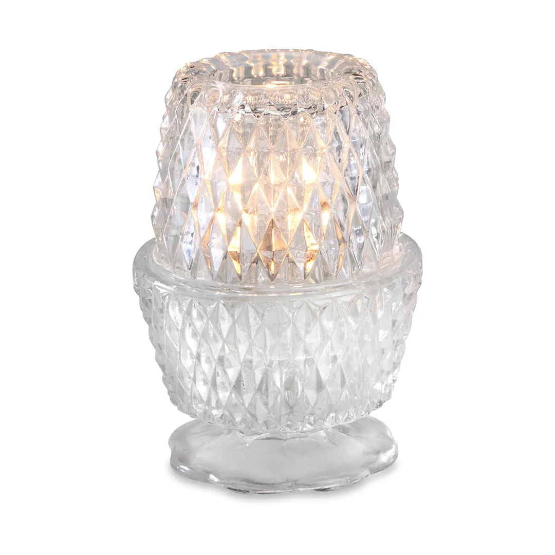 Sterno 80376 Crawford Lamp, 5"-1/14" H x 3"-5/8" Dia., Glass Globe, Wax Candle Compatible - 6/Case