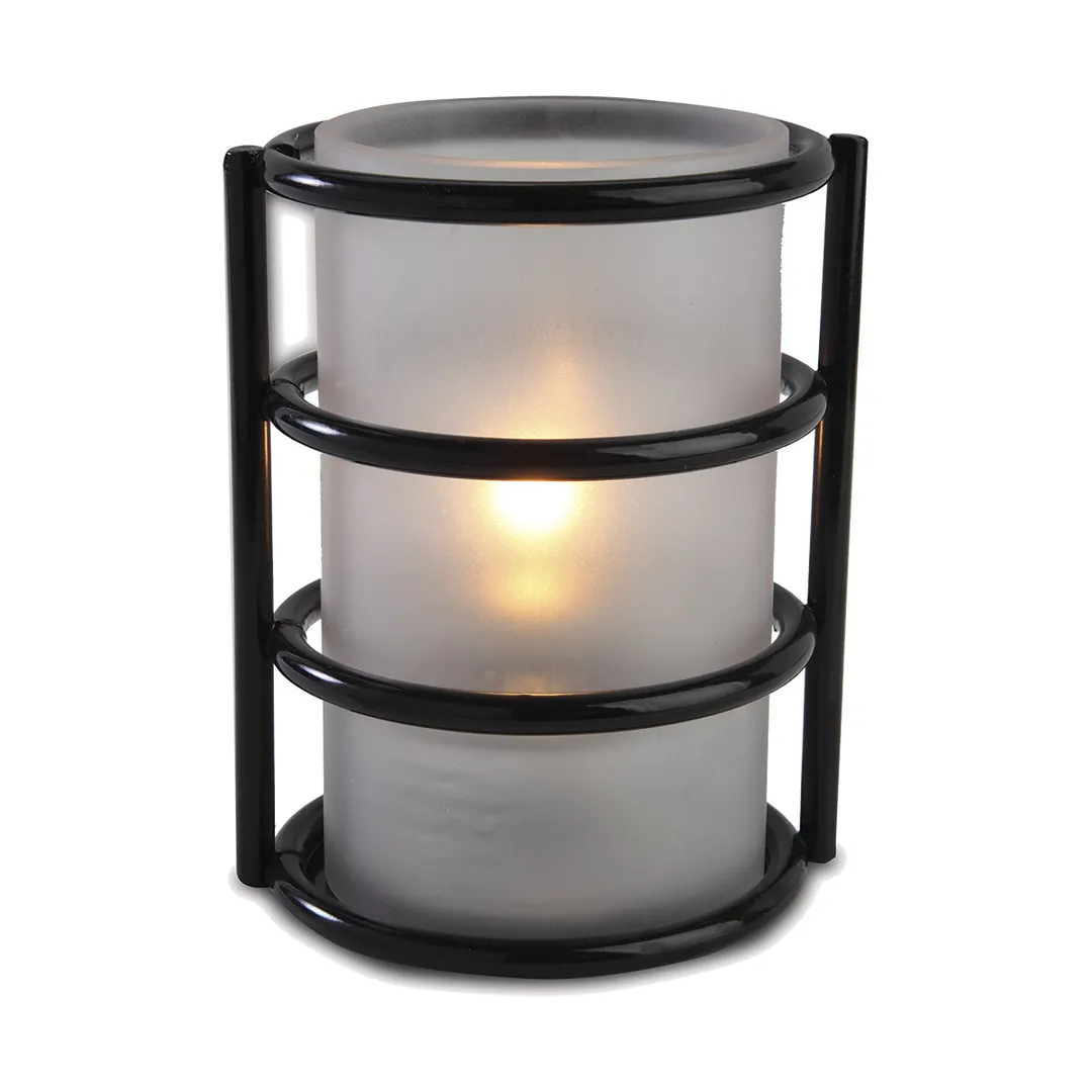 Sterno 85144 Candle Lamp Base, 5" H x 4" Dia., Black Wire, Fits Soft Light® Wax, - 6/Case