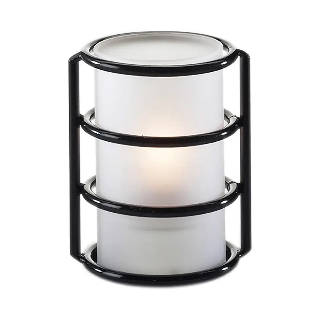 Sterno 85144 Candle Lamp Base, 5" H x 4" Dia., Black Wire, Fits Soft Light® Wax, - 6/Case