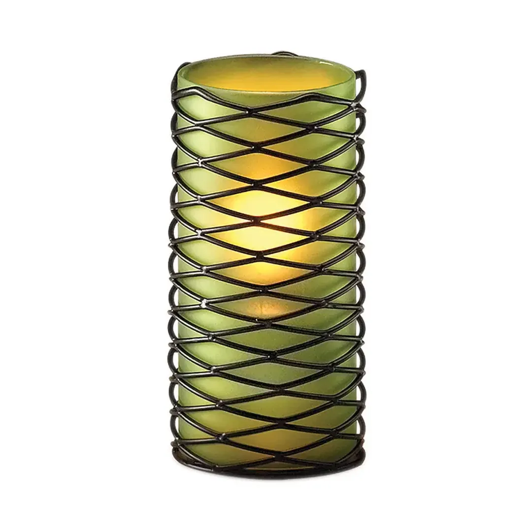 Sterno 85244 Industrial Brandy Lamp Base, 6" H x 2-3/4" Dia., Round Black Wire - 6/Case