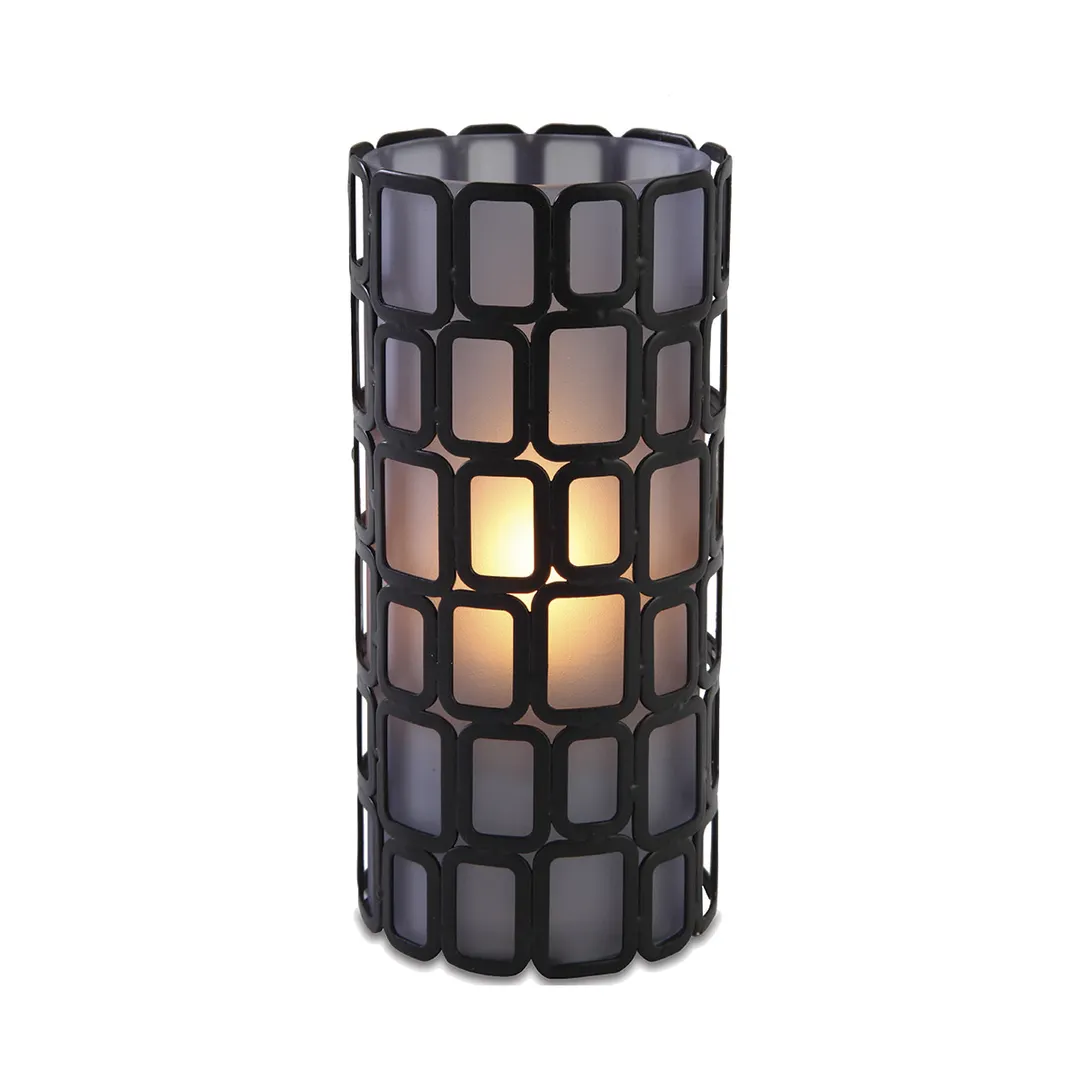 Sterno 85248 Ayer Lamp Base, 6" H x 2-7/8" Dia., Black Wire, Fits 36‑Hour Light® Candles - 6/Case
