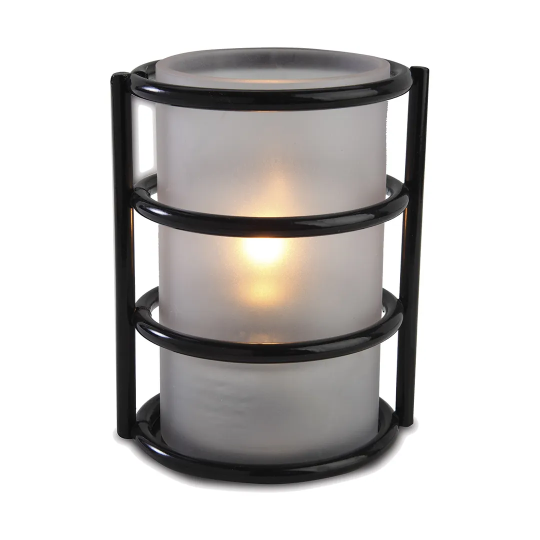 Sterno 85304 - Frosted Glass Candle Lamp, 5" H x 3" Dia., Fits 80164/80166/85144/85192 - 6/Case