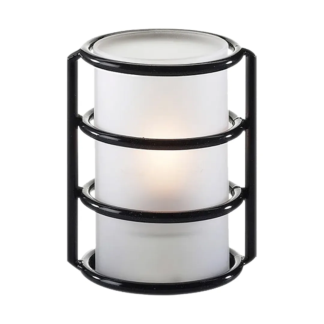 Sterno 85304 - Frosted Glass Candle Lamp, 5" H x 3" Dia., Fits 80164/80166/85144/85192 - 6/Case