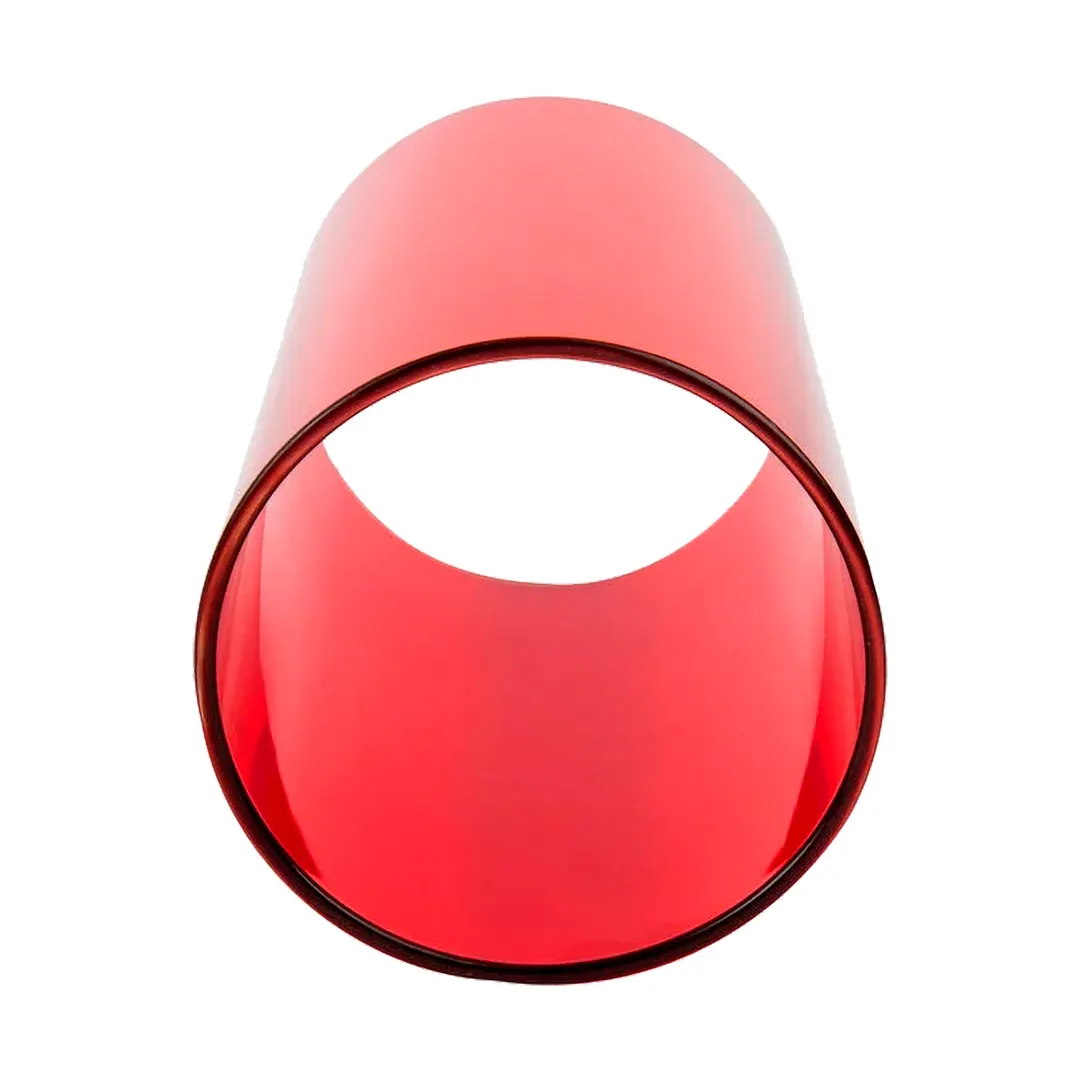 Sterno 85306 Industrial Chic Globe Candle Lamp, 5" H x 3" Dia Glass Cylinder, Red Finish - 6/Case