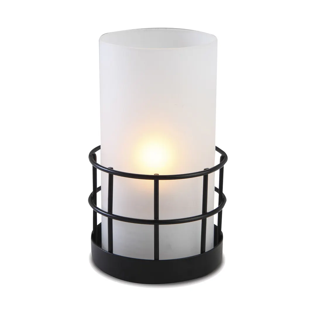 Sterno 85322 Candle Lamp Globe, Frosted Glass Cylinder, 5"5 H x 2"3, Bases 85106/80166, 6/Case