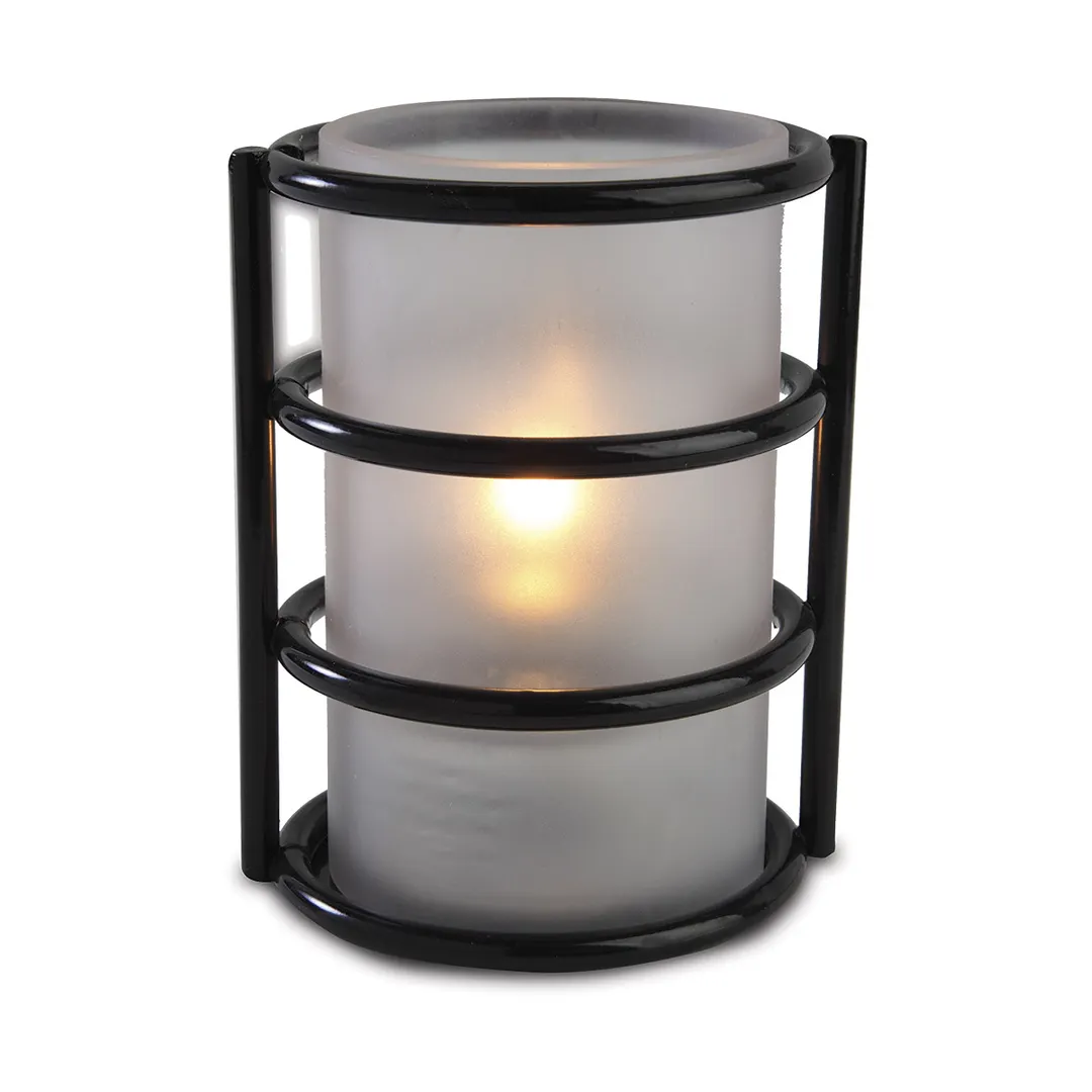 Sterno 85326 Frost Globe Candle Lamp, 5" H x 3" Dia Plastic, Bases 85144 & 85192 - 6/Case