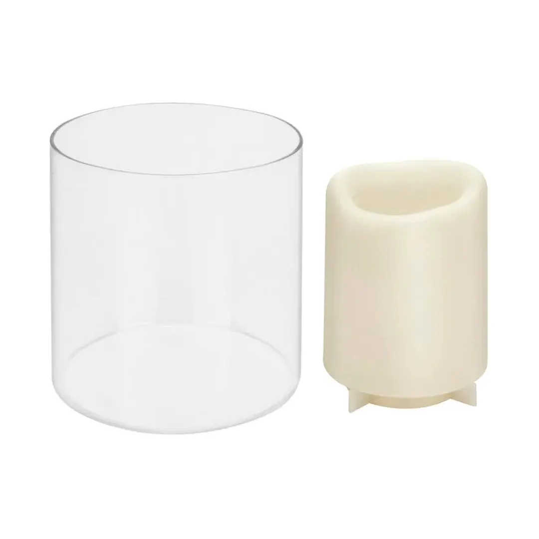 Sterno 85326 Frost Globe Candle Lamp, 5" H x 3" Dia Plastic, Bases 85144 & 85192 - 6/Case