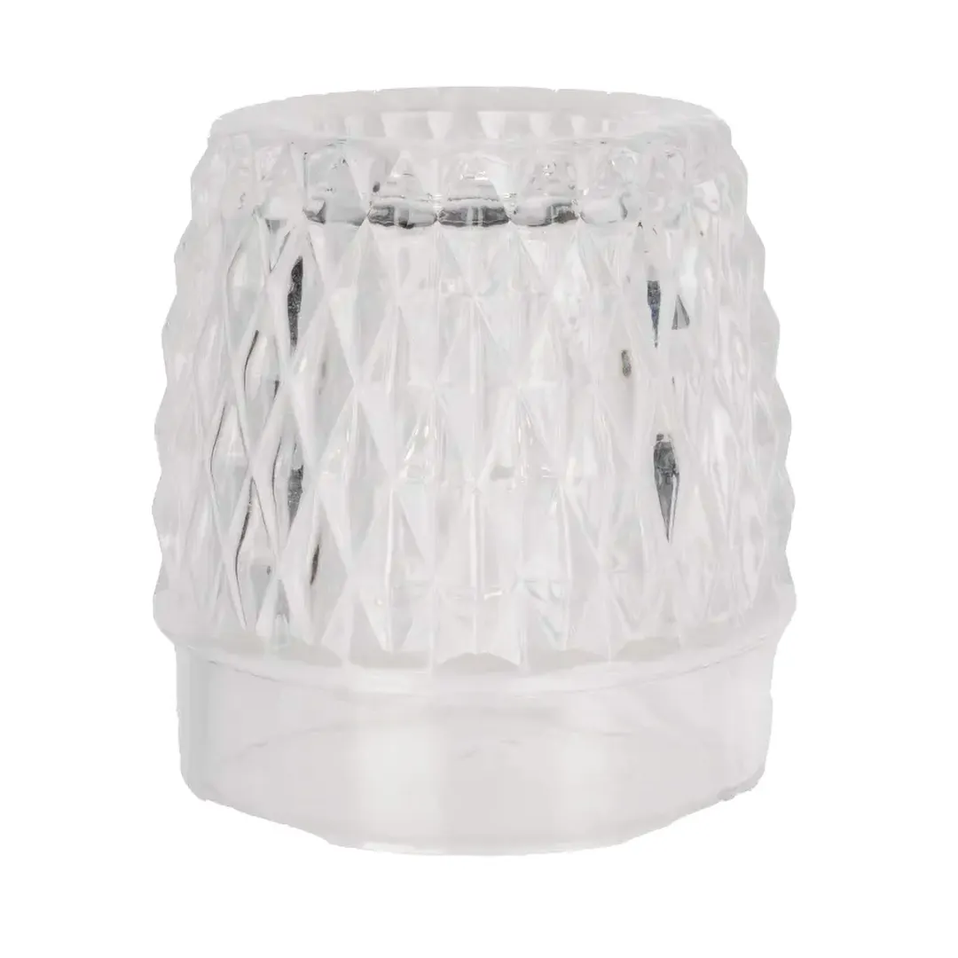 Sterno 85370 Crawford Globe Candle Lamp, 3" H x 3-1/4" Dia., Clear Glass, Point Style - 6/Case