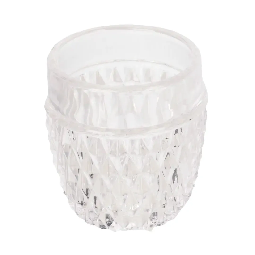 Sterno 85370 Crawford Globe Candle Lamp, 3" H x 3-1/4" Dia., Clear Glass, Point Style - 6/Case