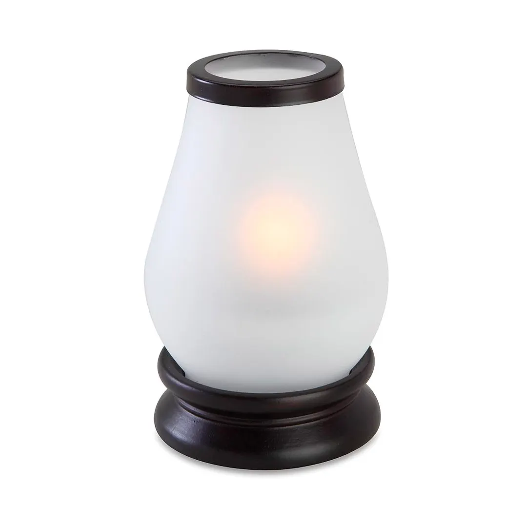 Sterno 85414 Zen Globe Candle Lamp, 6-1/2" H x 4⅛" Dia Frosted Glass Chimney Style - 6/Case