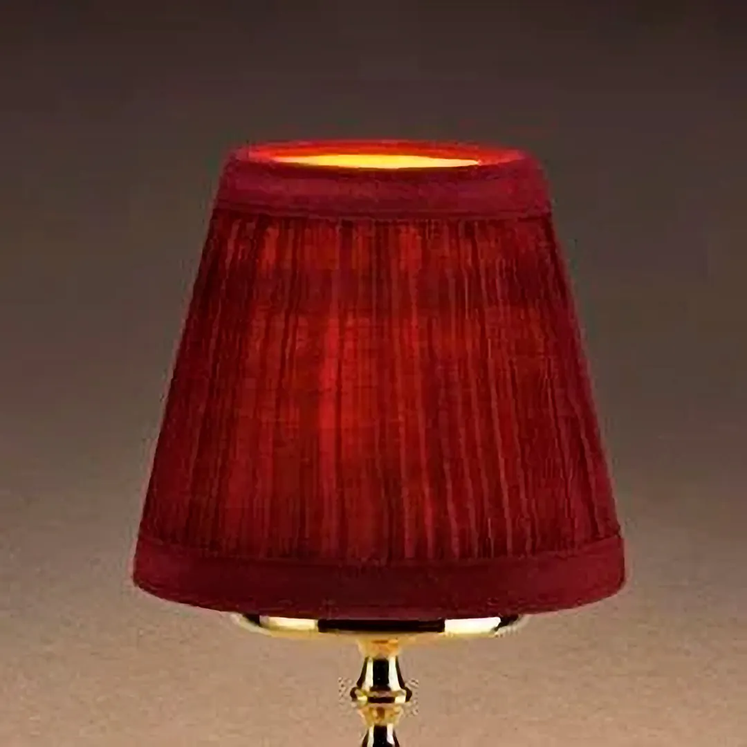 Sterno 85436 Vintage Charm Candle Lamp Shade, 4-1/2" H x 5⅛" Dia., Cloth, Base 85164-85170 - 6/Case