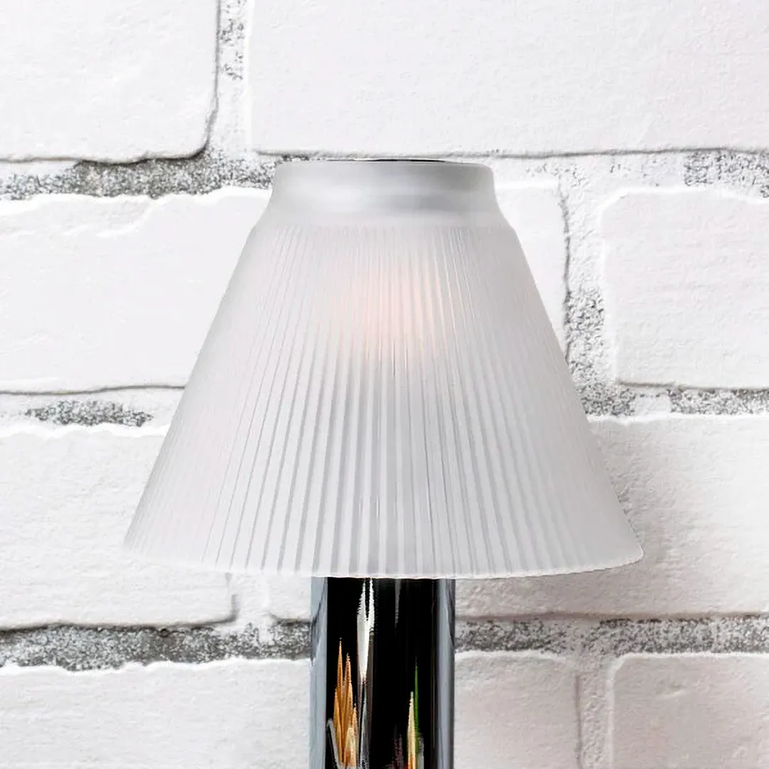 Sterno 85448 Candle Lamp Shade - Frost Glass, 4" H x 5-3/8" Dia., Fits Bases 85198 & 85200 - 6/Case