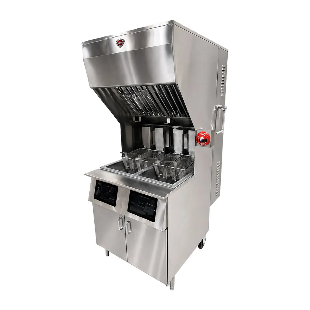 Wells WVAE110FT Ventless Twin Turbo Fryer, Electric, 2x55lb Fat Cap Vats, Stainless Steel, Programmable Touchscreen