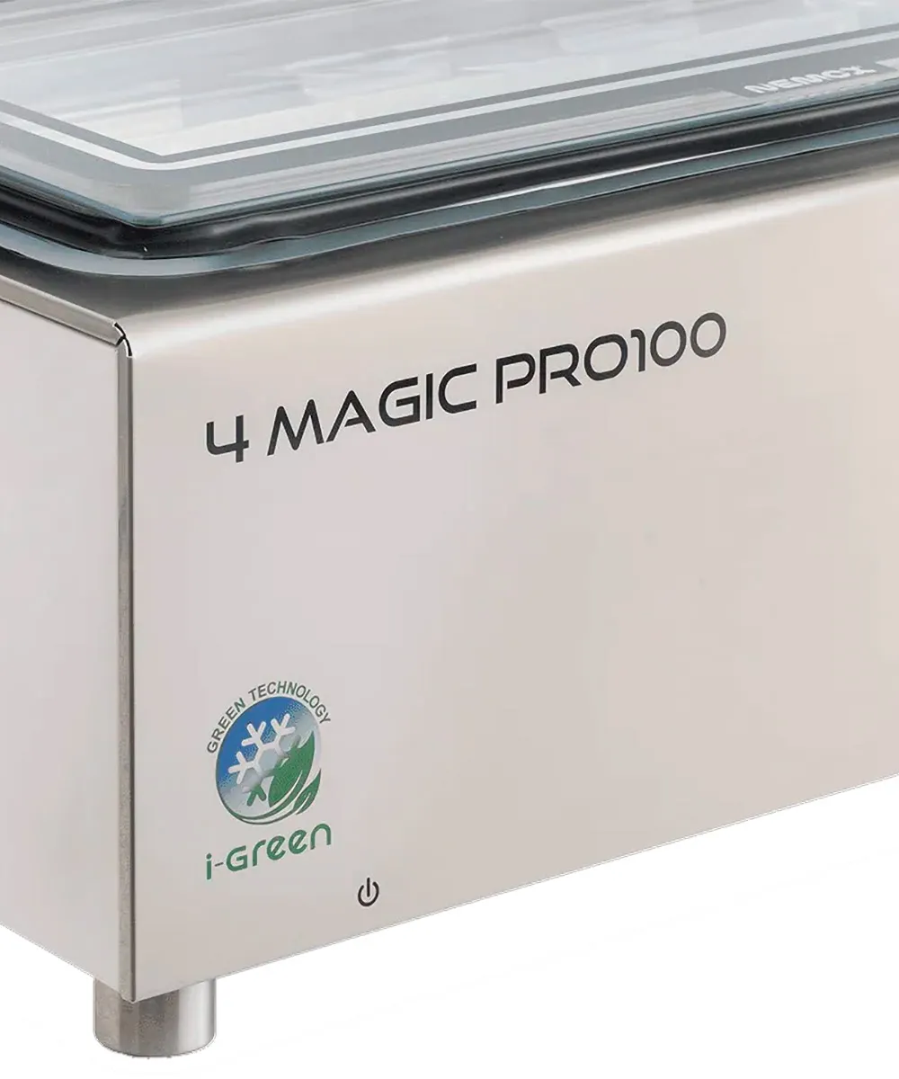 Eurodib 4MAGICPRO100 Nemox Ice Cream Display Freezer, 38.6"W, 2.5 qt Pans, 120V 200W
