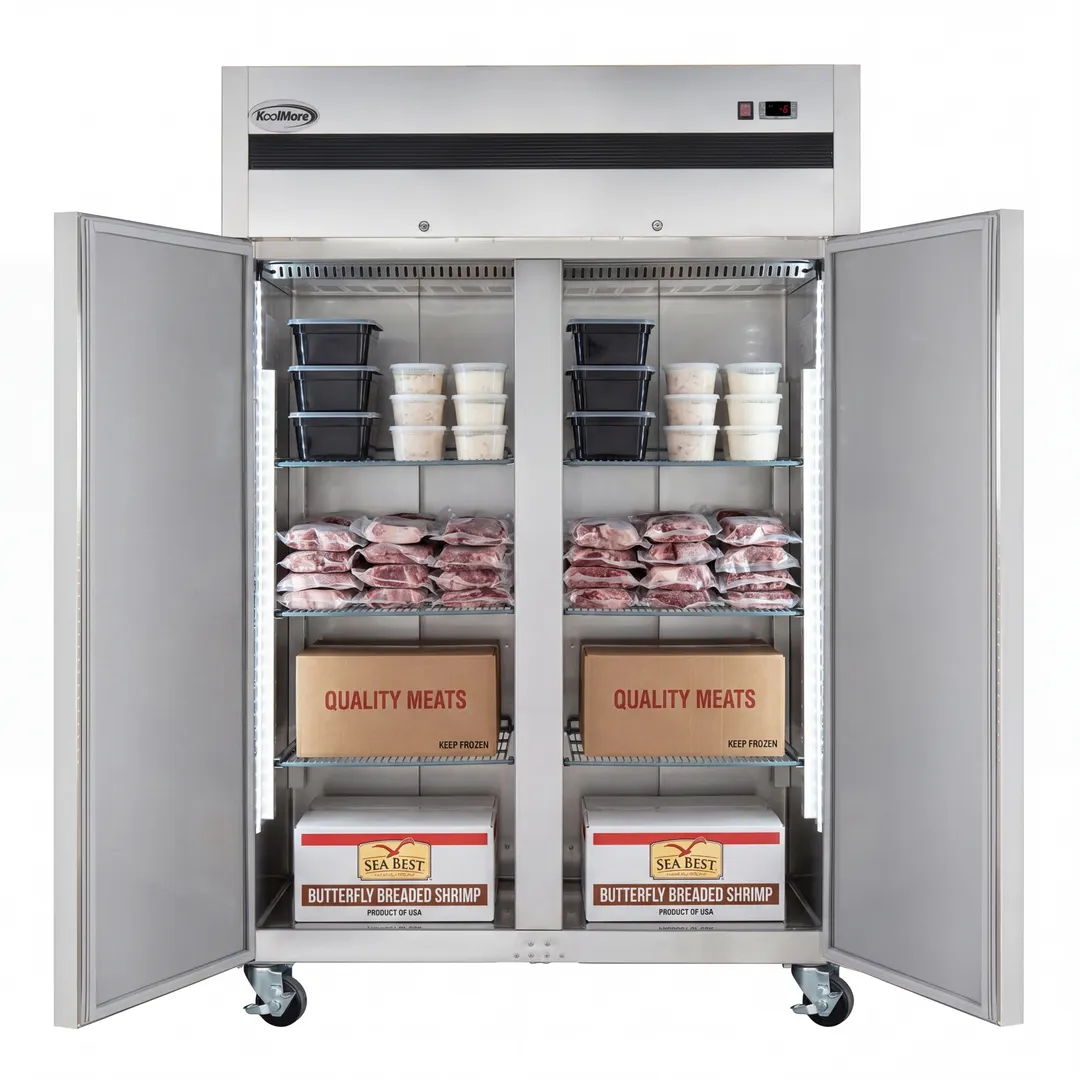 Koolmore KM-RIF-2D-SS-TM Reach-In Freezer