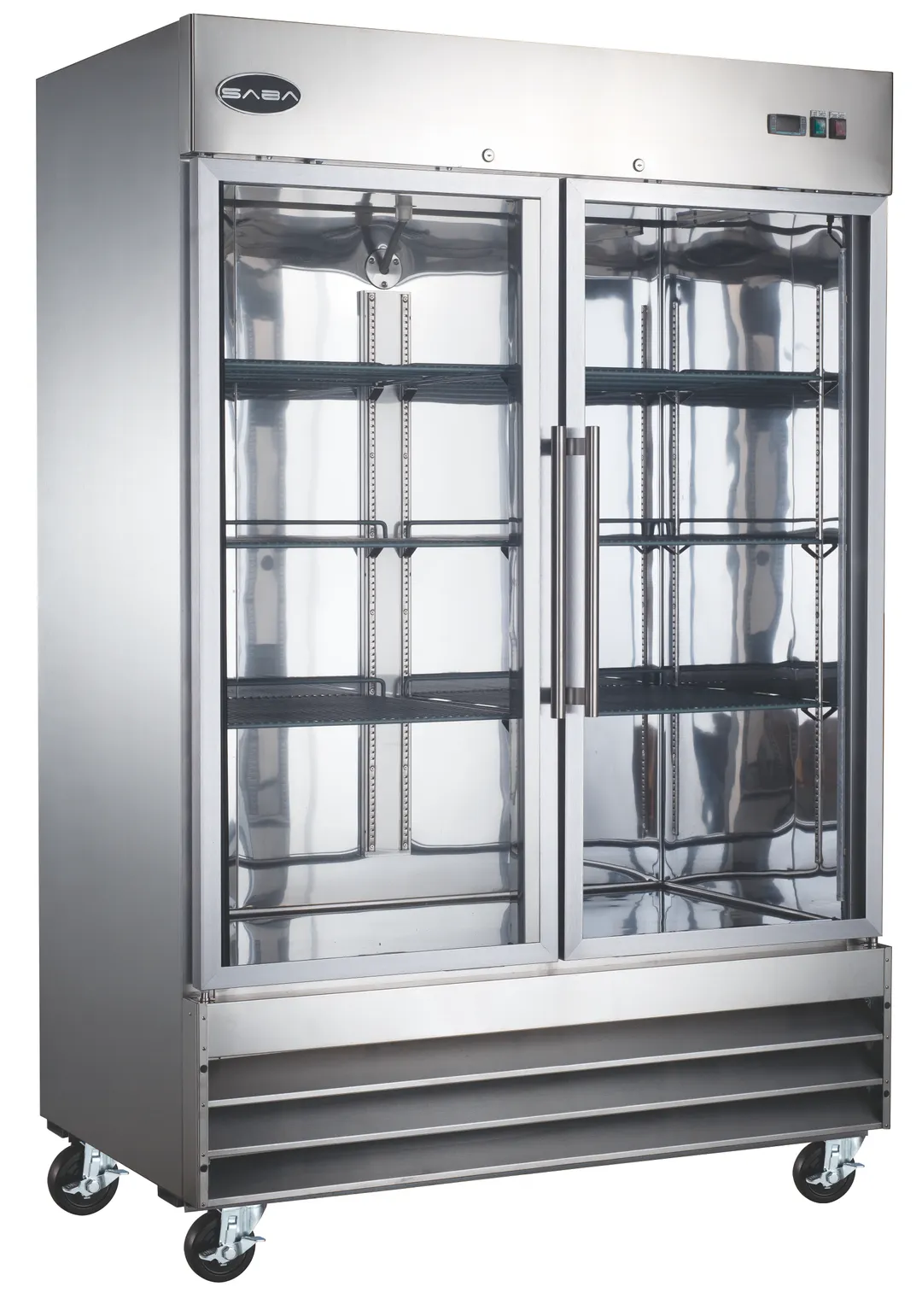 SABA S-47FG Merchandiser Freezer – 54" W, 47 cu ft, 1321 L, 2‑Section, Stainless Steel, 1‑1/4 HP, 115V
