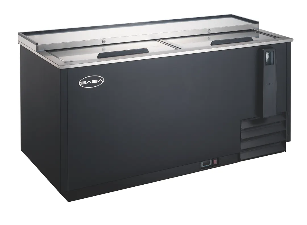 SABA SBC-50B Bottle Cooler – 49.5" W, 2‑Section, 16.5/24 Case Capacity, 115V